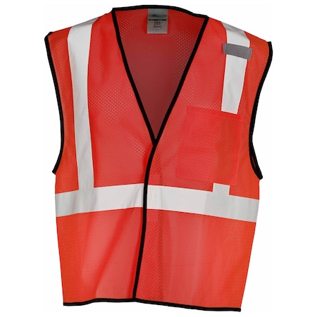 Kishigo 4X-5X, Red Enhanced Visibility Economy Mesh Vest B122-4X-5X